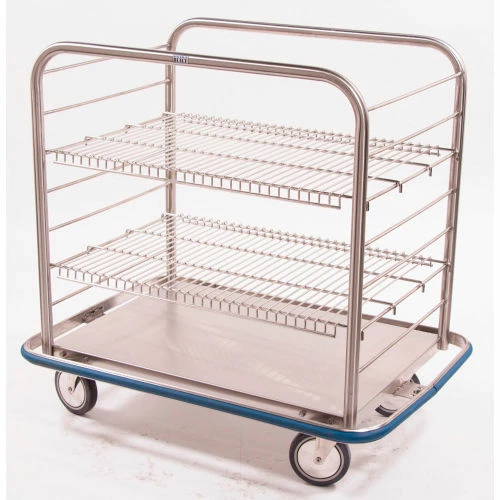 Blickman OCC4 Open Case Cart with Two Wire Shelves, 42"L x 29"W x 40-1/4"H