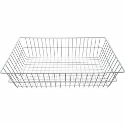 Blickman Wire Basket, 6" Chrome 24 1/2"W x 6"H x 14 1/4"D