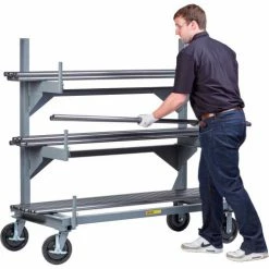 Little Giant® Mobile Cantilever Bar Rack, 4000 lbs. Cap, 51" OAH, 24" x 48" Base