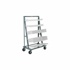 Little Giant® A-Frame Adjustable Tray Shelf Truck AFS-2440-6PH, Single-Sided