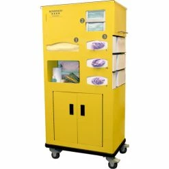 Bowman® PPE Cart II 26.85"W x 53.38"H x 16.67"D, Yellow