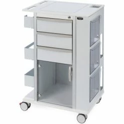 Bowman® Rolling Storage Cart with 3" Casters 23.5"W x 34.75"H x 17.75"D, White