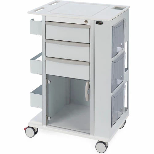 Bowman® Rolling Storage Cart with 3" Casters 23.5"W x 34.75"H x 17.75"D, White
