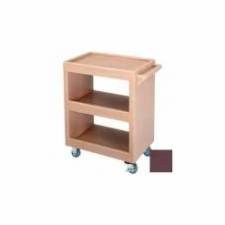 Cambro BC2254S131 - Bus Cart 225 3" Casters (4 Swivel 1 with Brake) Dark Brown