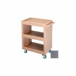 Cambro BC2254S191 - Bus Cart 225 3" Casters (4 Swivel 1 with Brake) Granite Gray