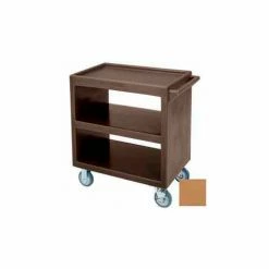 Cambro BC230157 - Bus Cart 5" Casters (2 Fixed 2 Swivel 1 Brake) Polyethylene Exterior Coffee Beige