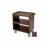 Cambro BC2304S131 - Bus Cart 5" Casters (4 Swivel 1 with Brake) Polyethylene Exterior Dark Brown