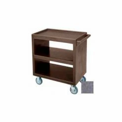 Cambro BC2304S191 - Bus Cart 5" Casters (4 Swivel 1 with Brake) Polyethylene Exterior Granite Gray