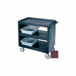 Cambro BC235131 - Bus Cart 5" Casters (2 Fixed 2 Swivel 1 with Brake) Dark Brown