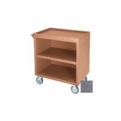 Cambro BC330191 - Bus Cart 330 5" Casters (2 Fixed 2 Swivel 1 with Brake) Granite Gray NSF