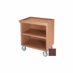 Cambro BC3304S131 - Bus Cart 330 5" Casters (4 Swivel 1 with Brake) Dark Brown