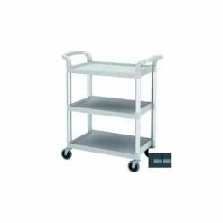 Cambro BC331KD110 - Bus Cart, 3 Shelves, 4" Casters, Black