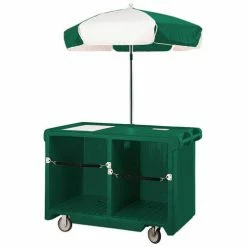 Cambro CVC55519 - Camcruiser Vending Cart, 55-3/16"L x 31-1/4"W x 93-1/2"H, Green