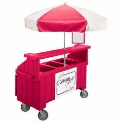 Cambro CVC72158 - Camcruiser Vending Cart, 1 full size pan, 6" deep, Hot Red