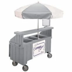 Cambro CVC72191 - Camcruiser Vending Cart, 1 full size pan, 6" deep, Granite Gray