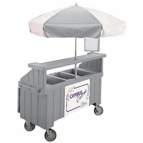 Cambro CVC72191 - Camcruiser Vending Cart, 1 full size pan, 6" deep, Granite Gray