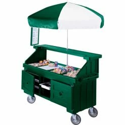 Cambro CVC724519 - Camcruiser Vending Cart, 4 full size pans, 6" deep, Green
