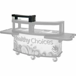 Cambro 12" Black Polyethylene Merchandising Display Shelf For CVC75/CVC75B Vending Cart