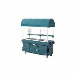 Cambro KVC856C191 - CamKiosk Cart 6 Pan Wells and Canopy, 85-1/8x33-1/2x94, Granite Gray