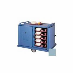 Cambro MDC1520S20401 - Meal Delivery Cart Low Profile, 2 Doors, 55-1/8 x 38 x 43-1/4, Slate Blue