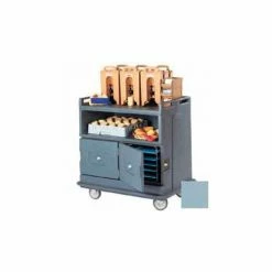 Cambro MDC24401 - Beverage Service Cart Recessed Top 44-1/2 x 30 x 44, Slate Blue