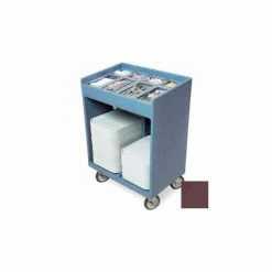 Cambro TC1418131 - Tray and Silver Cart (with Pans and Cover) Dark Brown NSF