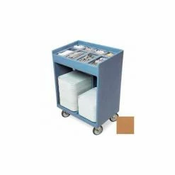 Cambro TC1418157 - Tray and Silver Cart (with Pans and Cover) Coffee Beige