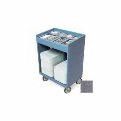 Cambro TC1418191 - Tray and Silver Cart (with Pans and Cover) Granite Gray