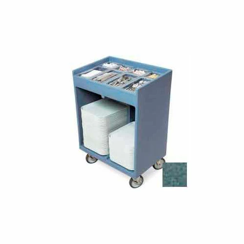 Cambro TC1418192 - Tray and Silver Cart (with Pans and Cover) Granite Green