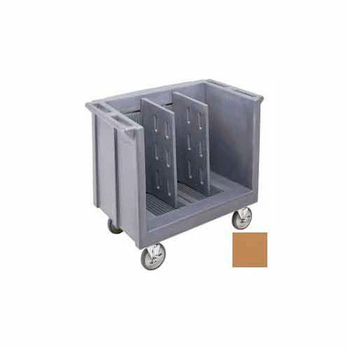 Cambro TDC30157 - Dish/Tray Cart adjustable with 2 dividers Coffee Beige