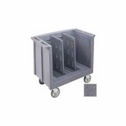 Cambro TDC30191 - Dish/Tray Cart Adjustable with 2 Dividers Granite Gray NSF