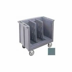 Cambro TDC30401 - Dish/Tray Cart adjustable with 2 dividers Slate Blue NSF
