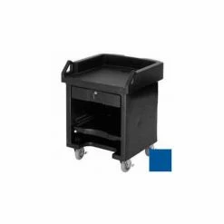 Cambro VCSHD186 - Versa Cash Register Cart Lockable Center Drawer, Heavy Duty Casters, Navy Blue