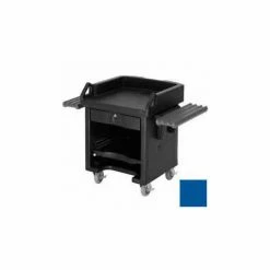 Cambro VCSWR186 - Versa Cash Register Cart Lockable Center Drawer, Navy Blue w/Tray Rails