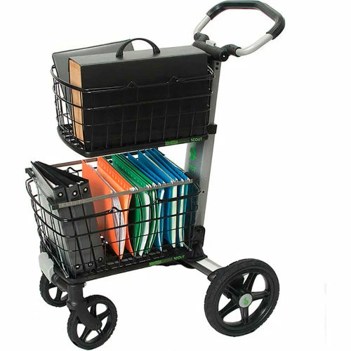 Scout Cart™ All-Purpose Folding Cart with Removable Baskets and Cargo Tray - Silver - Image 4