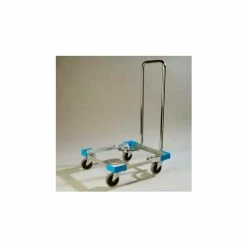Carlisle C2222A14 - OptiClean Open Aluminum Dolly W/Handle 21-3/4", 21-3/4", 35-1/2", Carlisle Blue