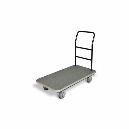 Central Specialties Ltd. CSL Utility Cart Gray Carpet, Gray Bumper, 5" Gray Poly Wheels