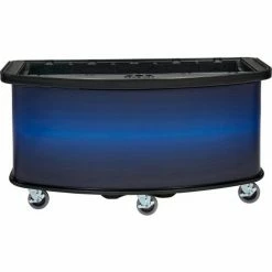 Cambro Vending Cart with Blue Laminated Wrap, 75" x 33-1/2" x 38-3/4"