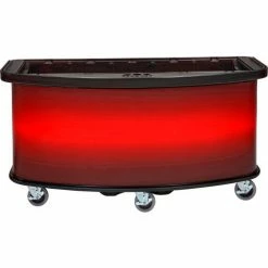 Cambro Vending Cart with Red Laminated Wrap, 75" x 33-1/2" x 38-3/4"