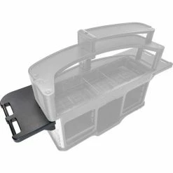 Cambro 5/16" x 16" Black Polyethylene Left-Side End Table For CVC75/CVC75B Vending Cart