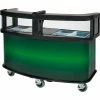 Cambro Vending Cart with Green Laminated Wrap & Sneeze Guard, 75 1/8" x 33-1/2" x 53 1/8