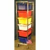DC Tech. DC Tech Six Tote Cart DL101046, Knock Down, Stainless Steel,25-1/2"L x 18-3/8"W x 70"H, No Totes