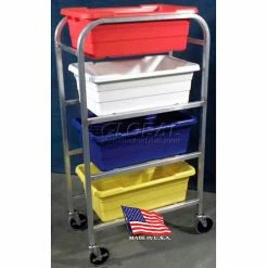 DC Tech. DC Tech Quad Tote Cart DL102008, Fully Welded, Aluminum , 28-1/2"L x 15-1/4"W x 52-1/2"H