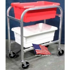 DC Tech. DC Tech Dual Tote Cart DL102012, Knock Down, Aluminum , 28-1/2"L x 15-1/4"W x 33"H