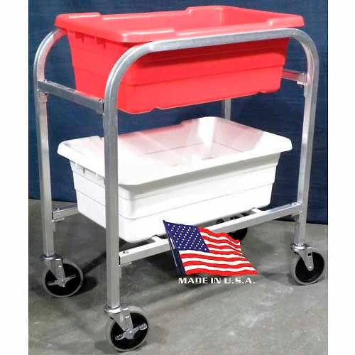 DC Tech. DC Tech Dual Tote Cart DL102012, Knock Down, Aluminum , 28-1/2"L x 15-1/4"W x 33"H