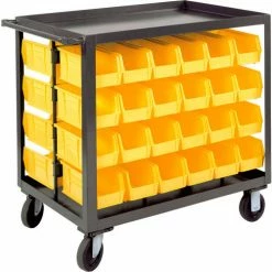 Durham Mfg. Durham Bin Service Cart RSC-2436-BLP-48-230-95 - 48 Bins, 1200 Lbs. Cap. 36"L x 24"W x 37-5/8"H