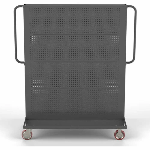 Valley Craft Modular A-Frame Bin Cart F89546 w/2 Round-Peg Pegboard Panels 48"W x 30"D x 62"H, Gray - Image 7