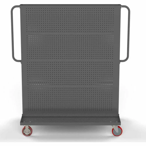 Valley Craft Modular A-Frame Bin Cart F89546 w/2 Round-Peg Pegboard Panels 48"W x 30"D x 62"H, Gray - Image 8