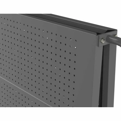 Valley Craft Modular A-Frame Bin Cart F89546 w/2 Round-Peg Pegboard Panels 48"W x 30"D x 62"H, Gray - Image 9