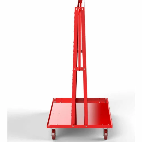 Valley Craft Modular A-Frame Bin Cart F89547 w/1 Louvered 1 Round-Peg Pegboard 48"W x 30"D x 62" Red - Image 5